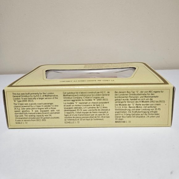 Matchbox Models of Yesteryear 1922 A.E.C "S" Type Omnibus - Picture 3 of 3